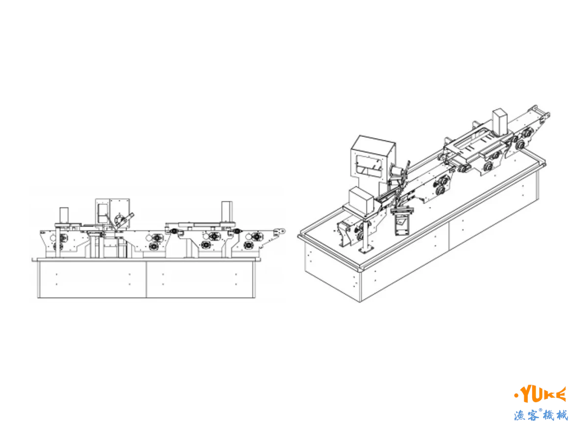 Oblique-cutting and shaping machine